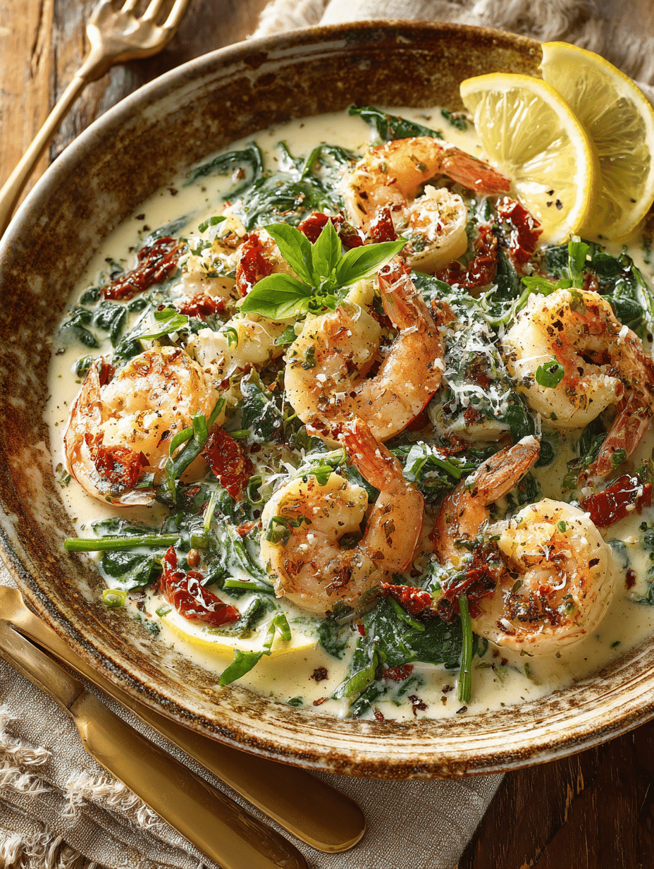Creamy Tuscan Shrimp with Garlic