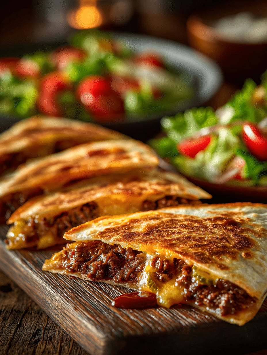 Cheeseburger Quesadillas