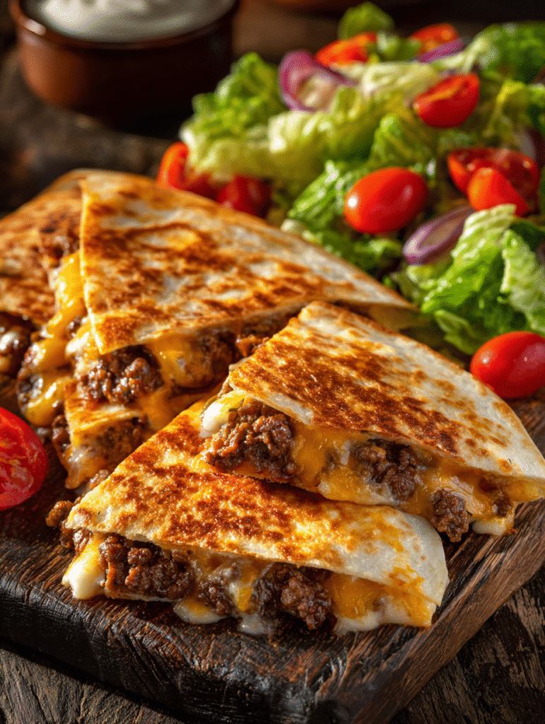 Cheeseburger Quesadillas